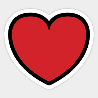 Heart (Red, Small) Sticker